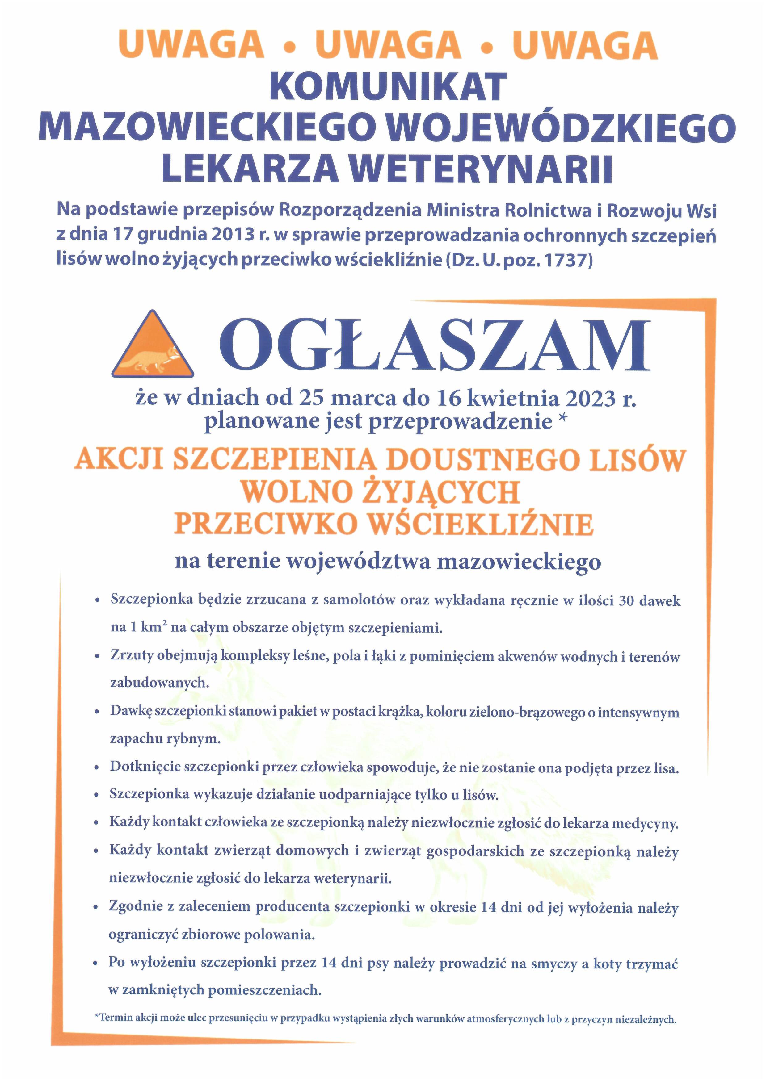 szczepienie lisów