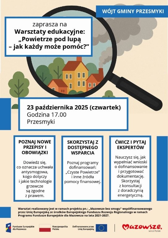 Plakat Mazowsze bez smogu