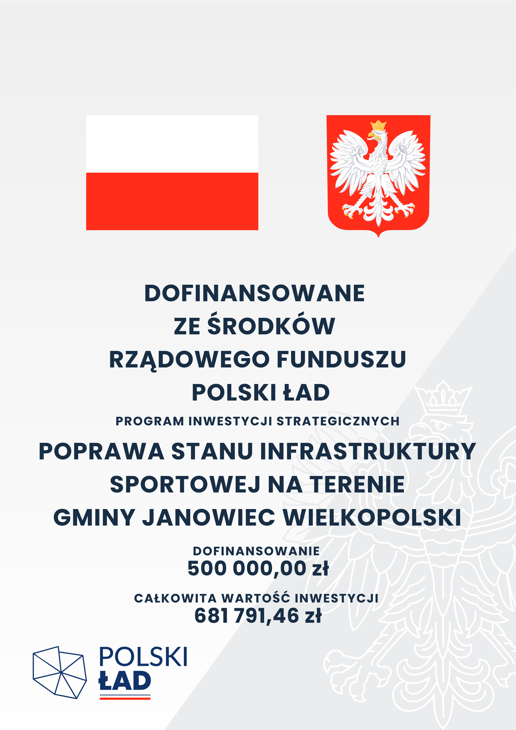 Poprawa stanu infrastruktury sportowej na terenie Gminy Janowiec Wielkopolski