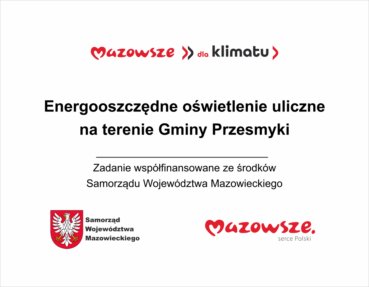 Energooszczędne oświetlenie uliczne na terenie Gminy Przesmyki
