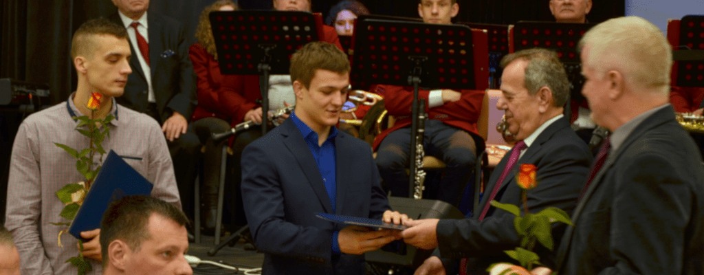 Wręczenie nagrody za osiągnięcia w sporcie