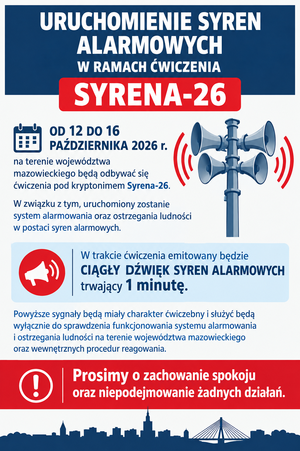 Uruchomienie syren alarmowych
