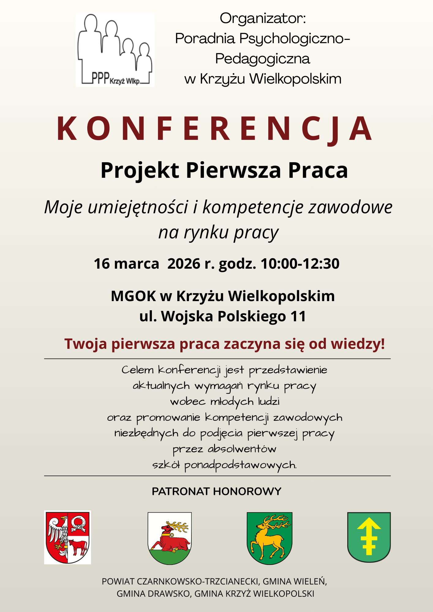 Pierwsza Praca - zaproszenie na konferencję