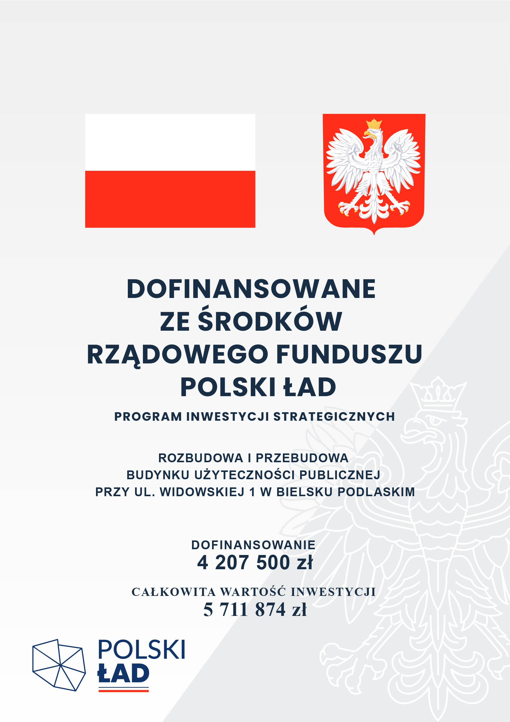 Logotyp Polski Ład ul. Widowska 1