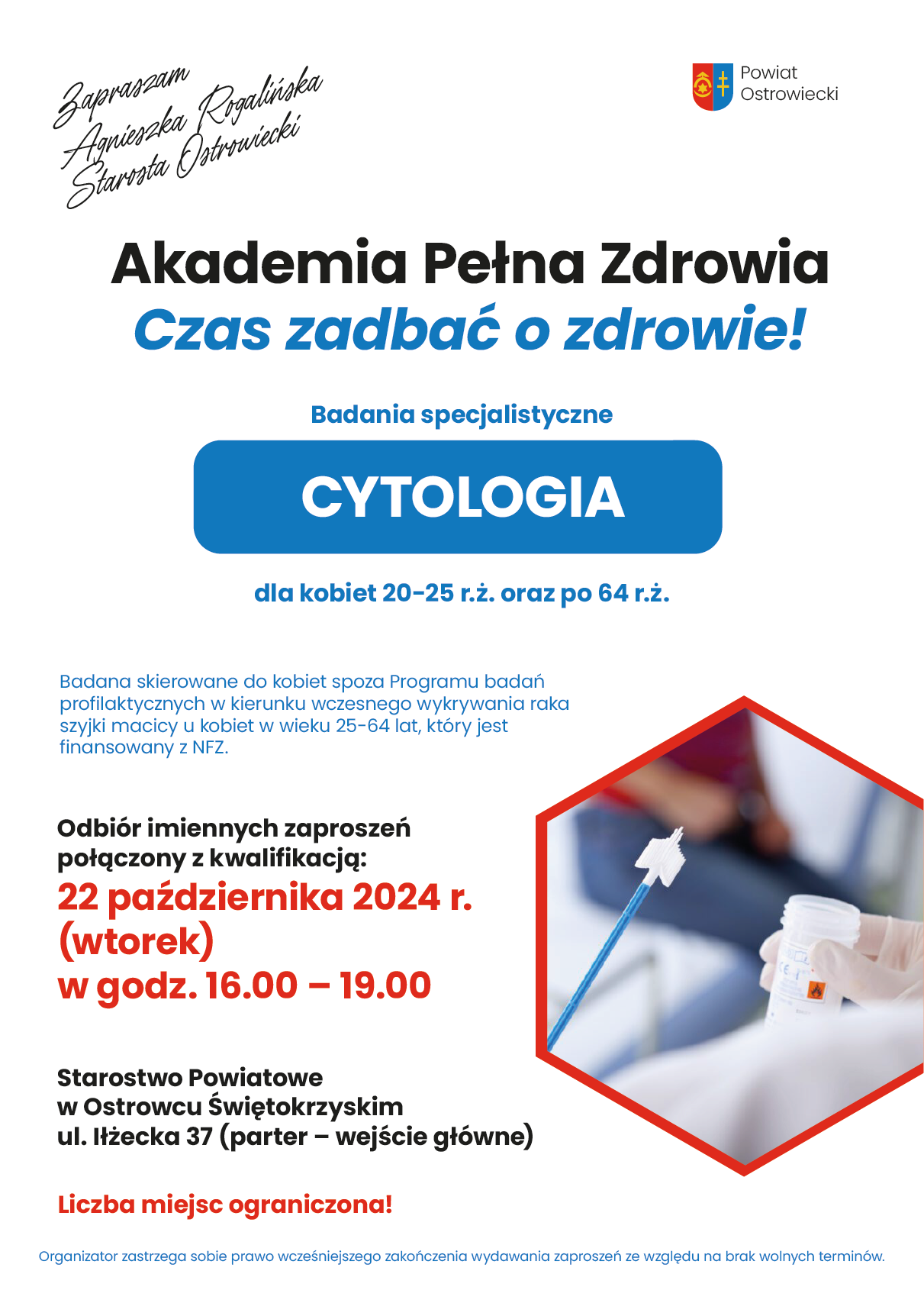Plakat na badania cytologiczne