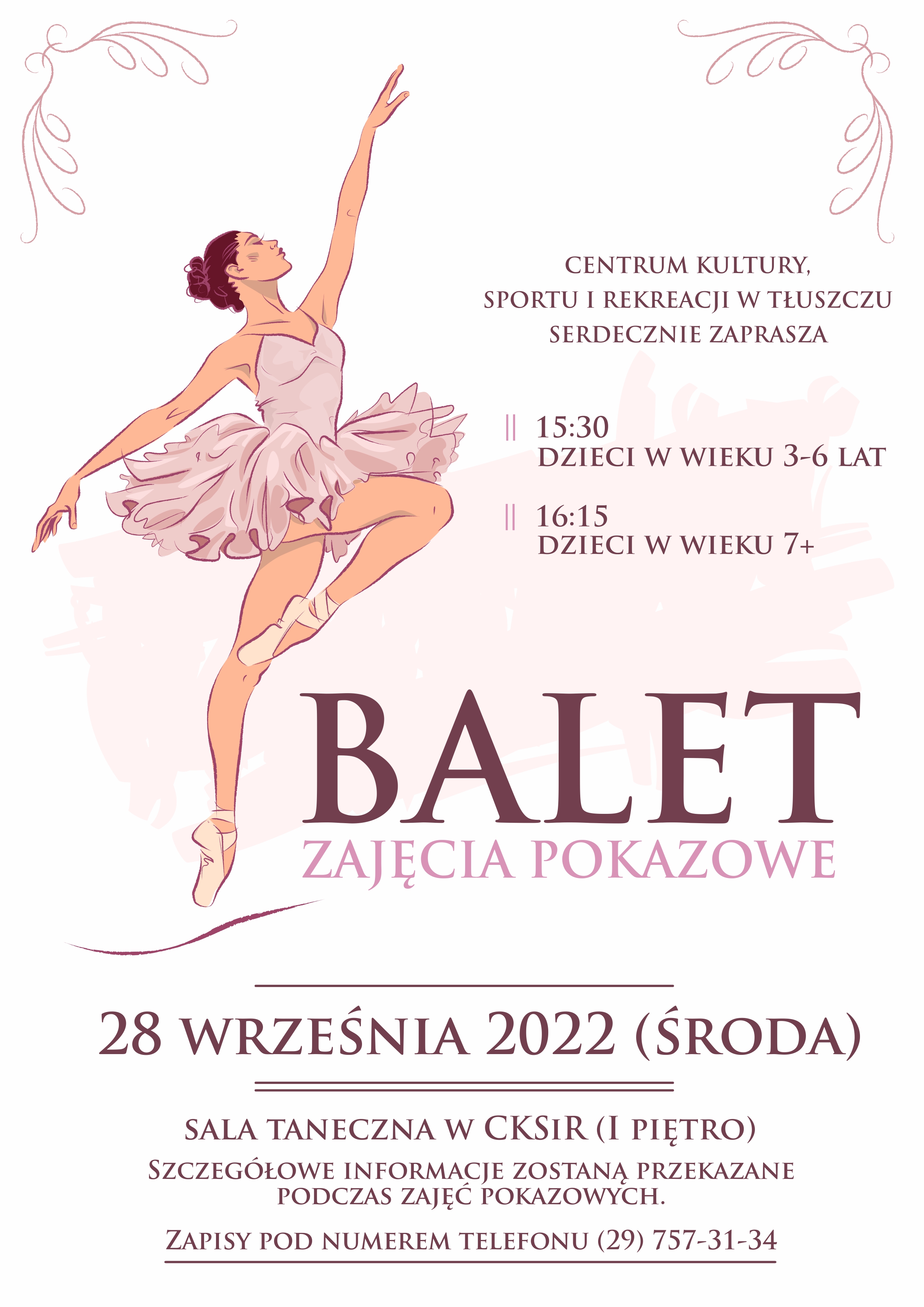 Zajęcia pokazowe z baletu