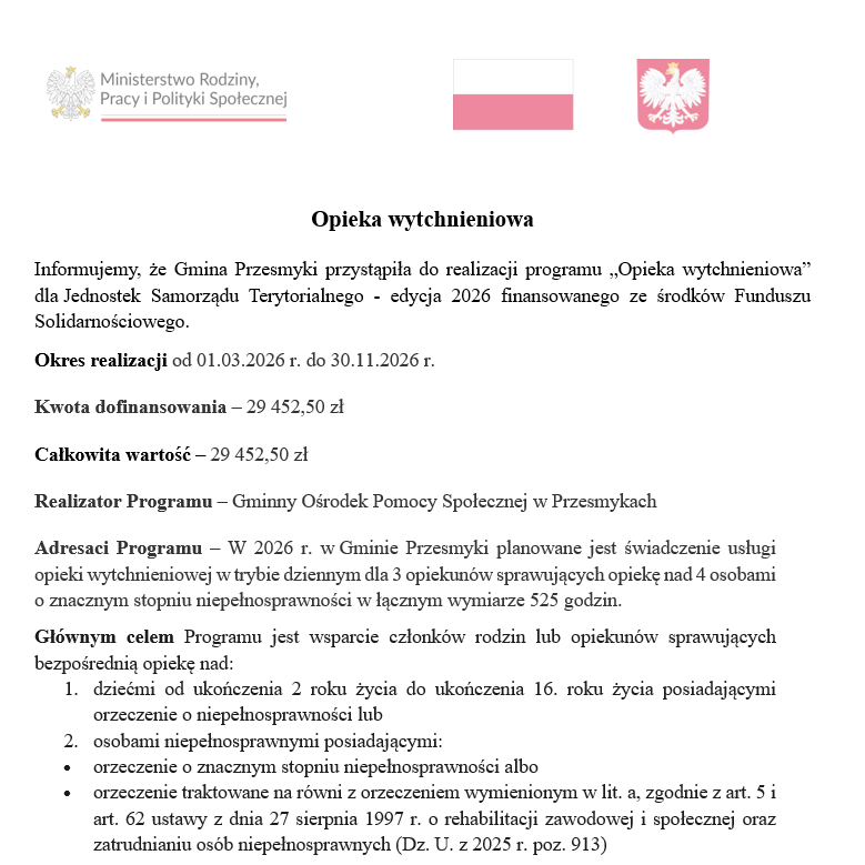 Opieka wytchnieniowa