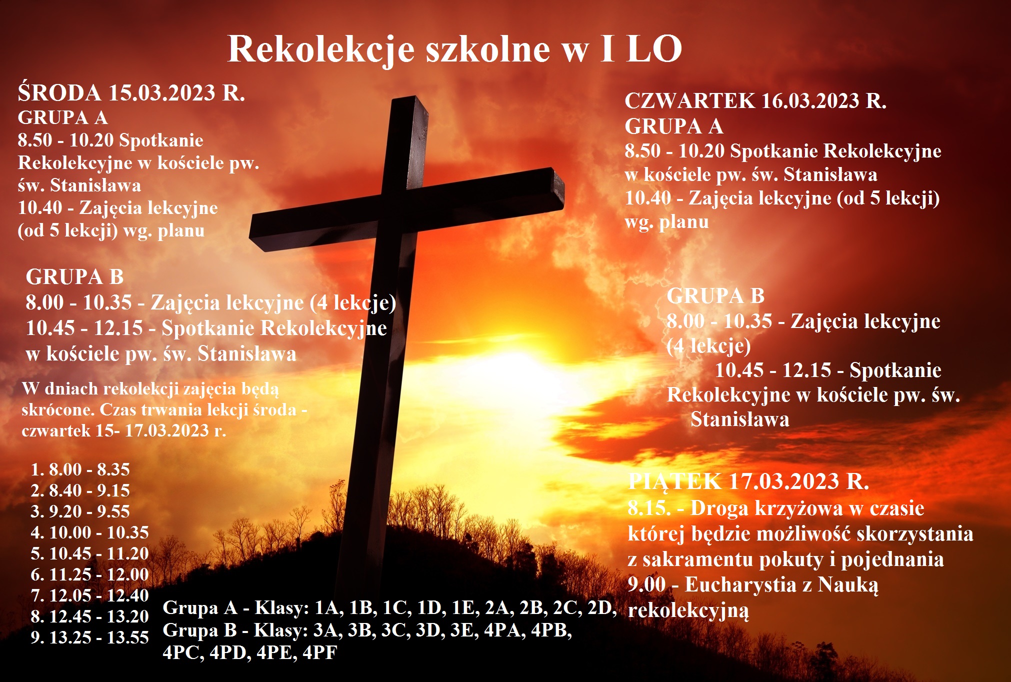 Rekolekcje szkolne 2023