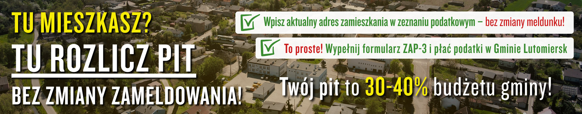 Płać podatki w miejscu zamieszkania, a nie zameldowania!