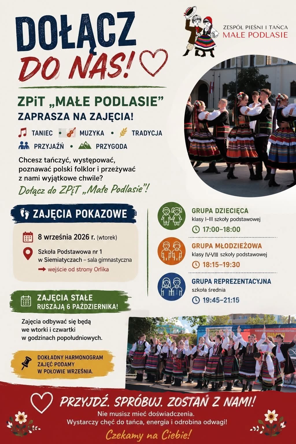 ZPIT „MAŁE PODLASIE" ZAPRASZA NA ZAJĘCIA! DOLĄCZ DO NAS!