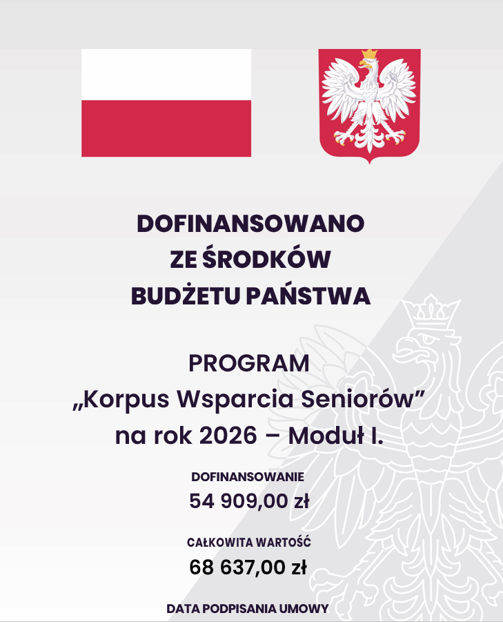 Program Wsparcia Seniorów - plakat