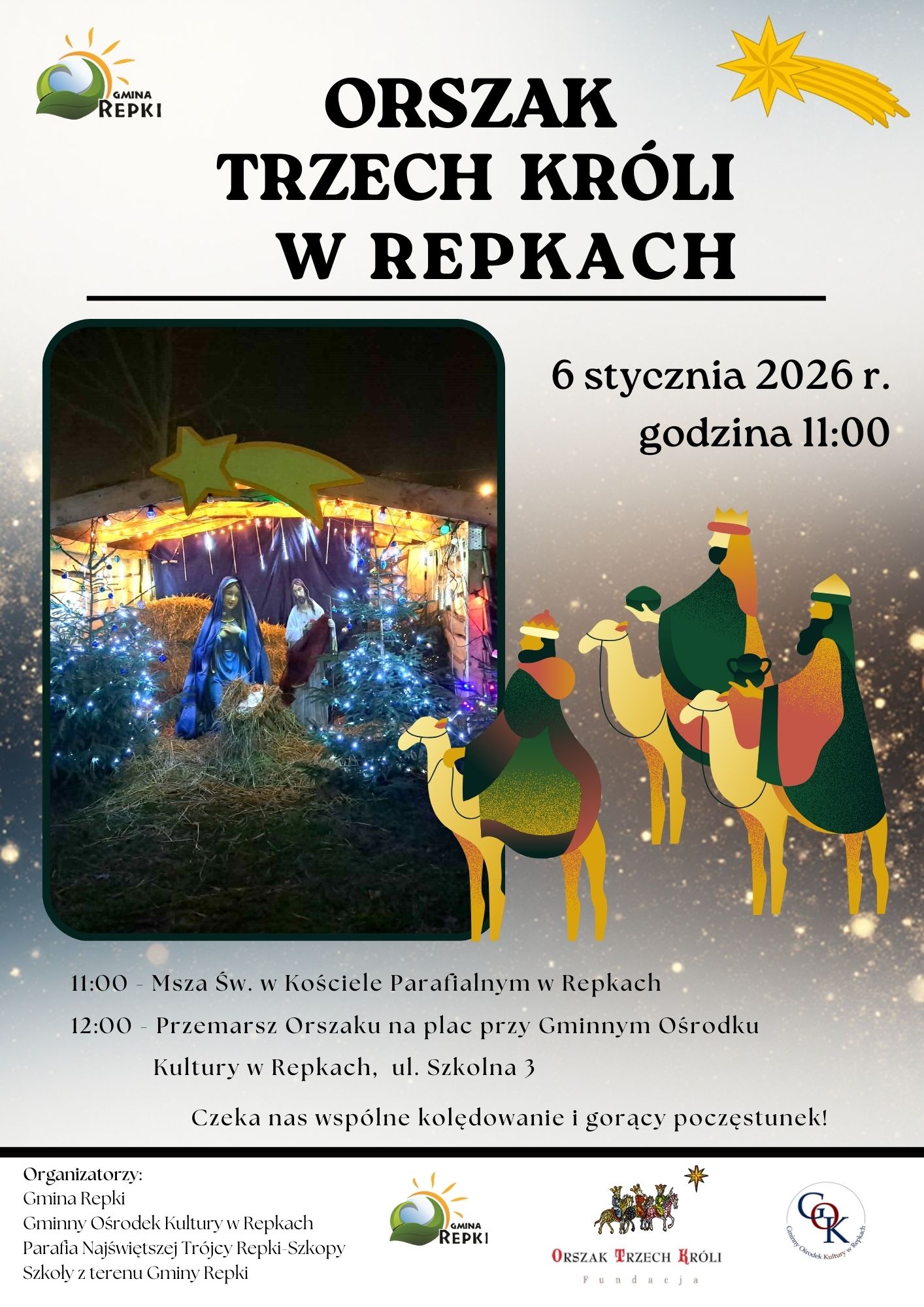 Zapraszamy na Orszak Trzech Króli w Repkach!