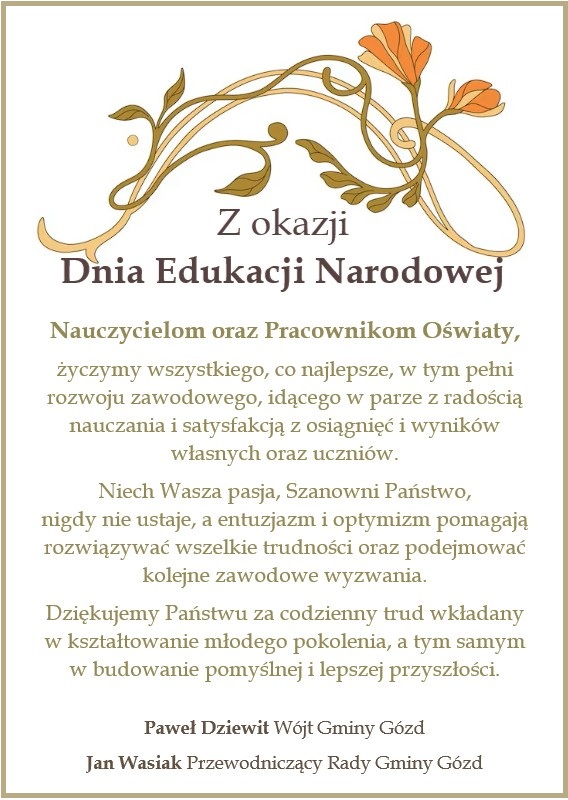 Zyczenia dla nauczycieli