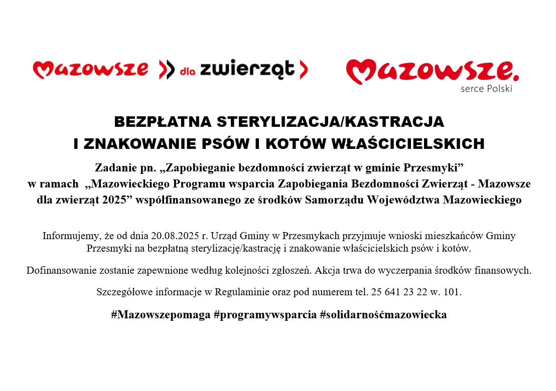 Mazowsze dla zwierząt tablica