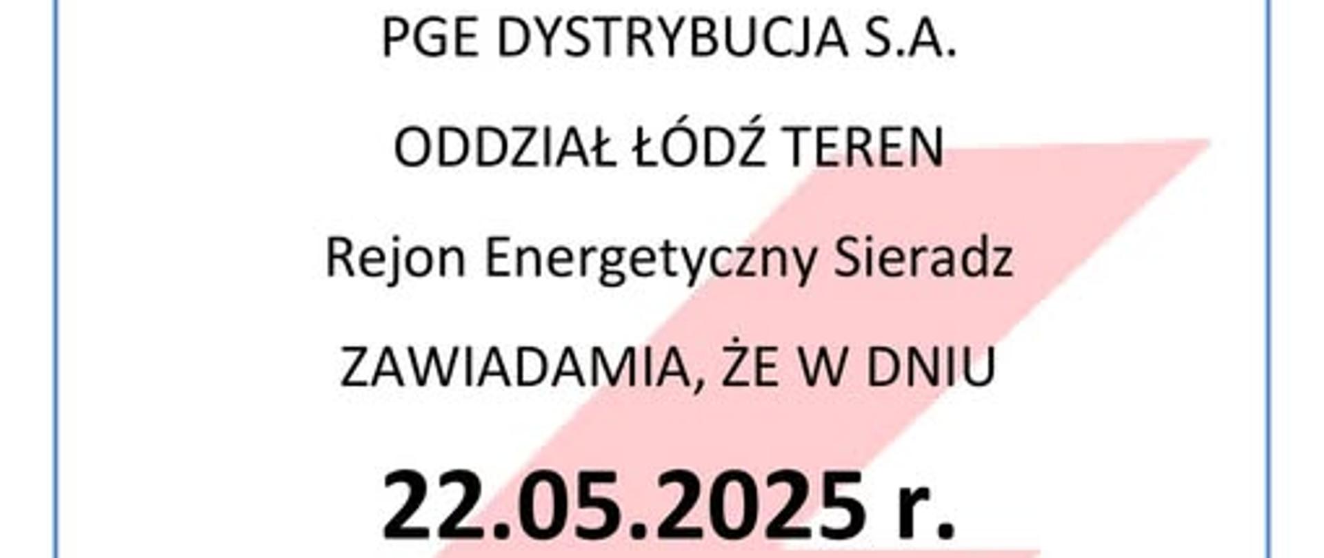 Może nastąpić przerwa w dostawie energii elektrycznej