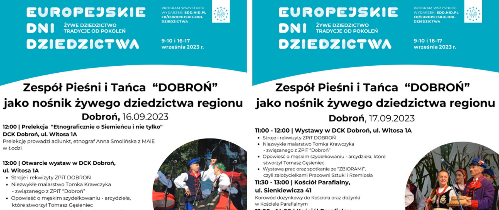 Europejskie Dni Dziedzictwa 16-17.09.2023r.