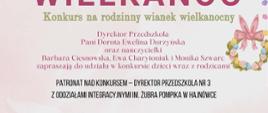 Na kolorowym tle umieszczono informacje o konkursie (regulamin), zawarte w artykule.