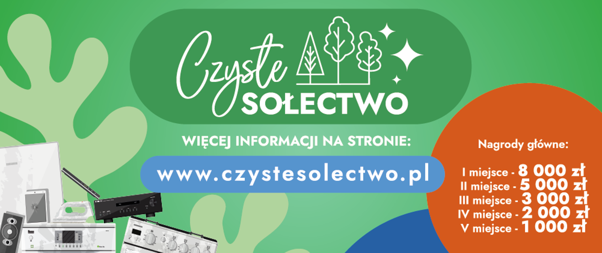 Projekt „Czyste Sołectwo” skierowany jest do sołectw/sołtysów i polega na zbiórce elektroodpadów. Uczestnictwo jest całkowicie bezpłatne, a sołectwa nie ponoszą żadnych kosztów związanych z akcją.
