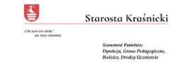 List Starosty Kraśnickiego do Maturzystów z okazji zakończenia roku szkolnego