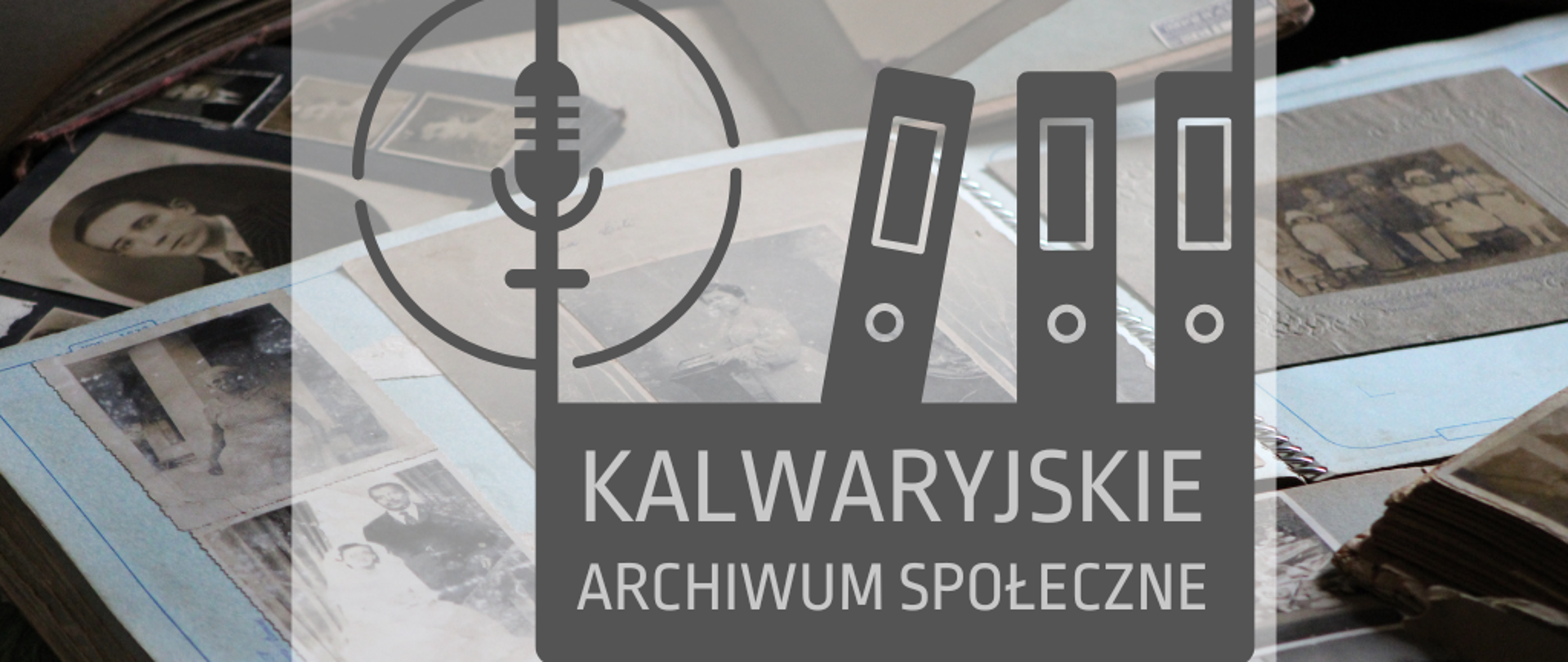 Na zdjęciu znajduje się napis Kalwaryjskie Archiwum Społeczne oraz logo związane z tym projektem.