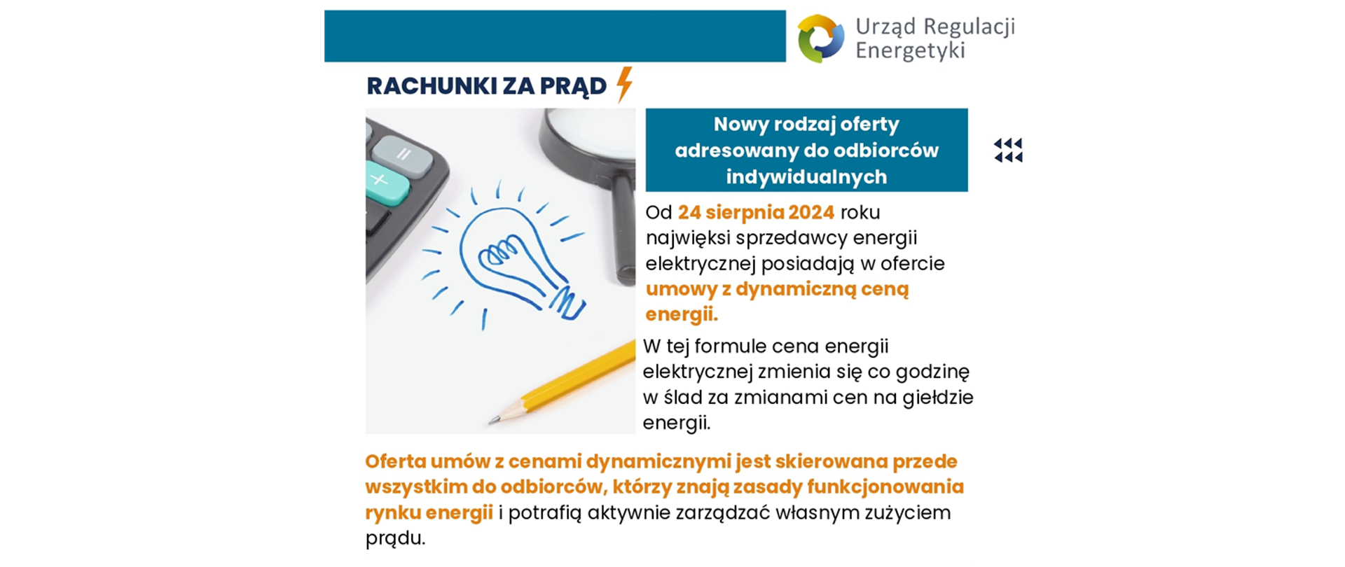 kampania edukacyjna URE nt. umów z ceną dynamiczną