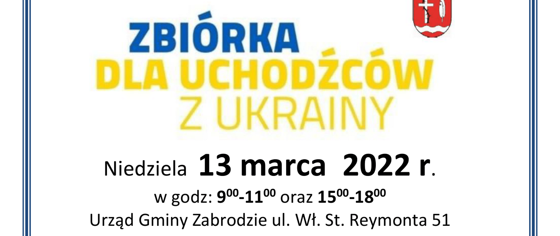 Zbiórka dla uchodźców z Ukrainy