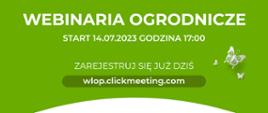 „O ogrodach bez ogródek- zapraszamy na ogrodowe webinaria!”