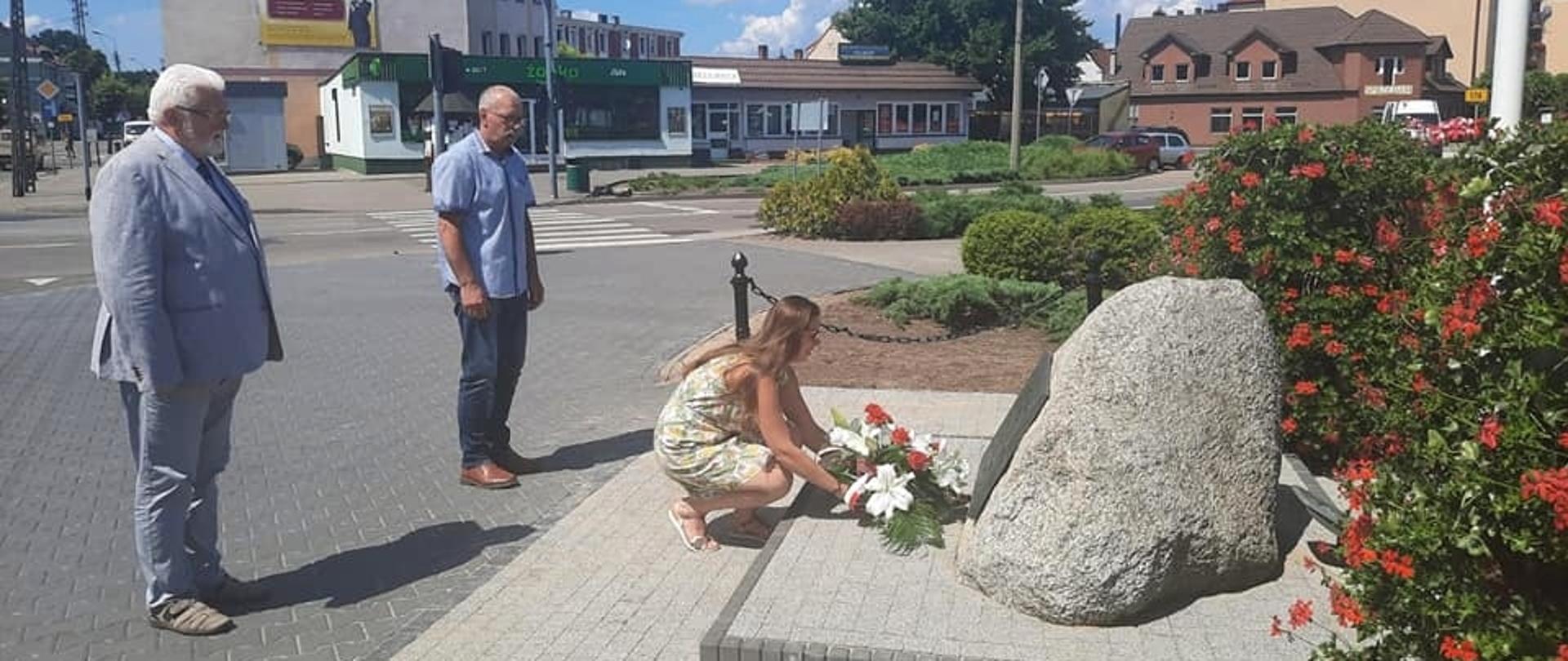 65. rocznica Powstania Poznańskiego Czerwca 1956 - złożenie kwiatów w Krzyżu Wielkopolskim