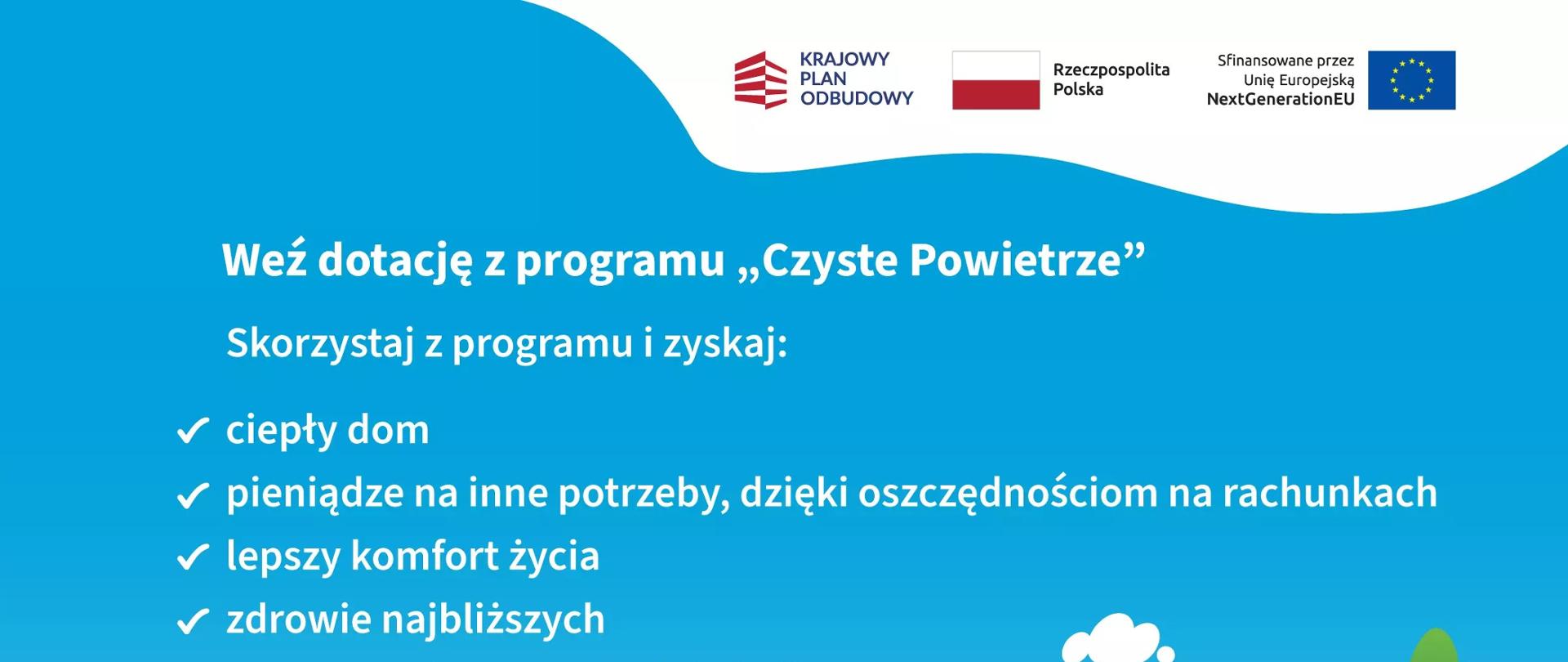 Informacja o możliwości dotacji Czyste powietrze