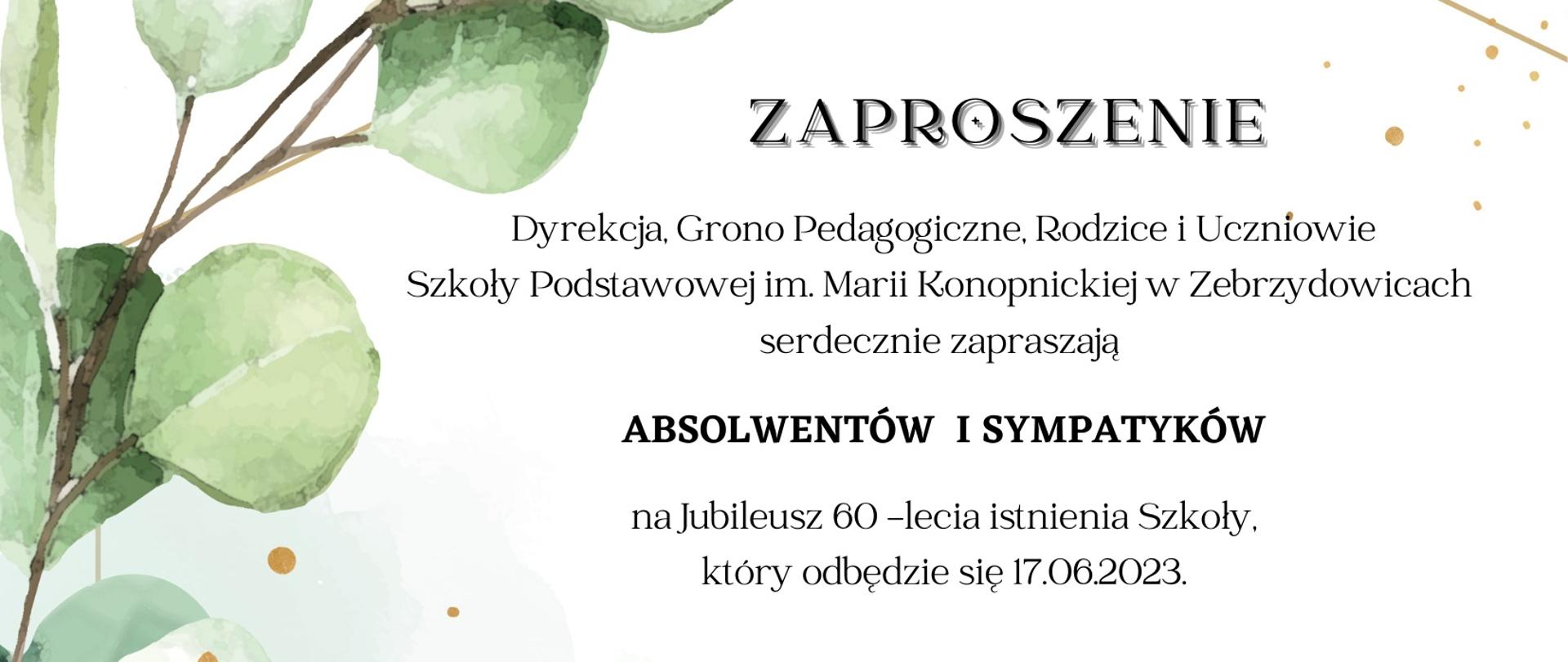 Plakat wydarzenia - fotografia szkoły, treść zaproszenia, program uroczystości