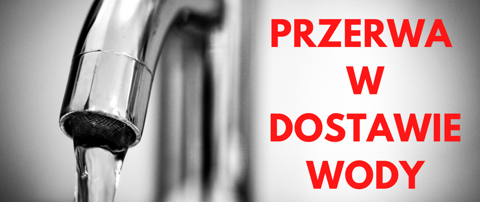Na zdjęciu widnieje kran z którego leci woda