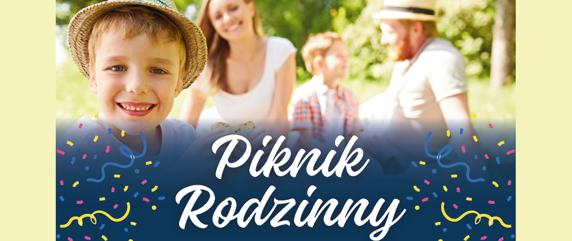 Baner Piknik Rodzinny na placu rekreacyjnym