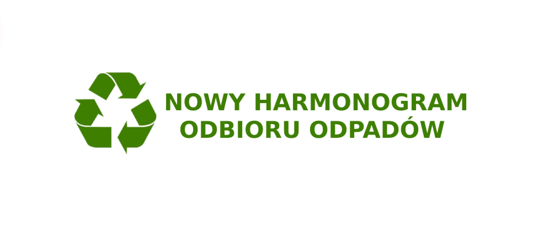 nowy harmonogram odpadow