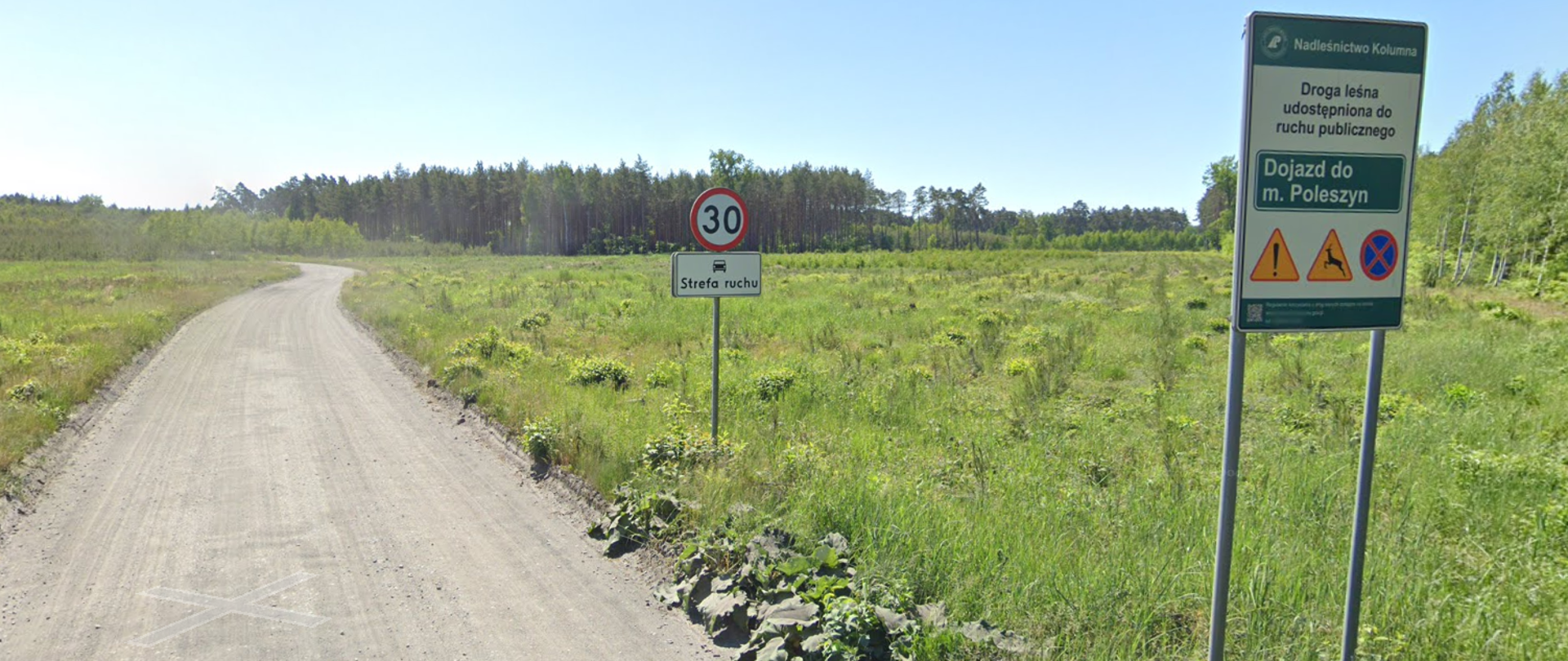 Droga leśna - dojazd do Poleszyna