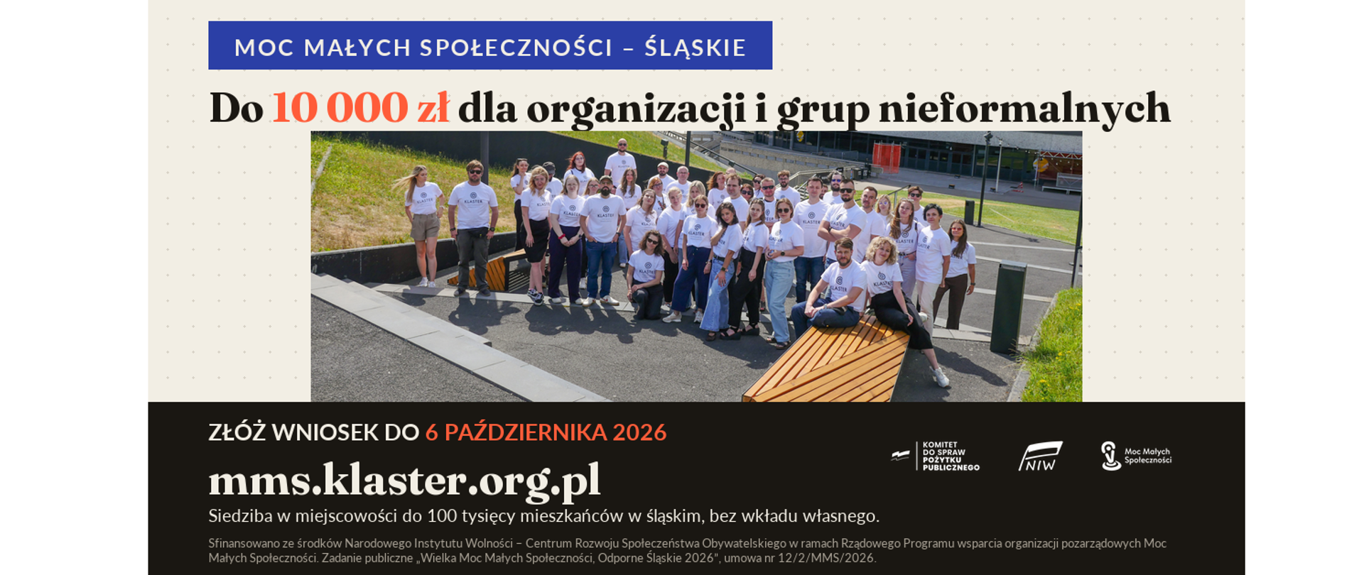 „Moc Małych Społeczności – Śląskie”. Do 10 000 zł dla organizacji i grup nieformalnych. Złóż wniosek do 6 października 2026 