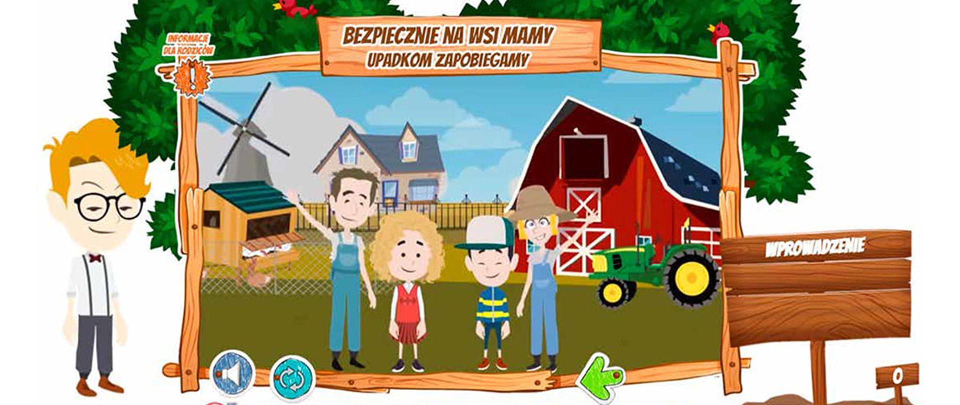 Kasa Rolniczego Ubezpieczenia Społecznego zaprasza dzieci rolników urodzone w latach 2007-2015 do udziału w kursie e-learningowym pt. „Bezpiecznie na wsi mamy – upadkom zapobiegamy”