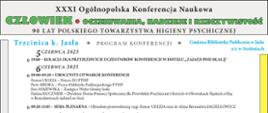XXXI Ogólnopolska Konferencja Naukowa - 90 lat Polskiego Towarzystwa Higieny Psychicznej