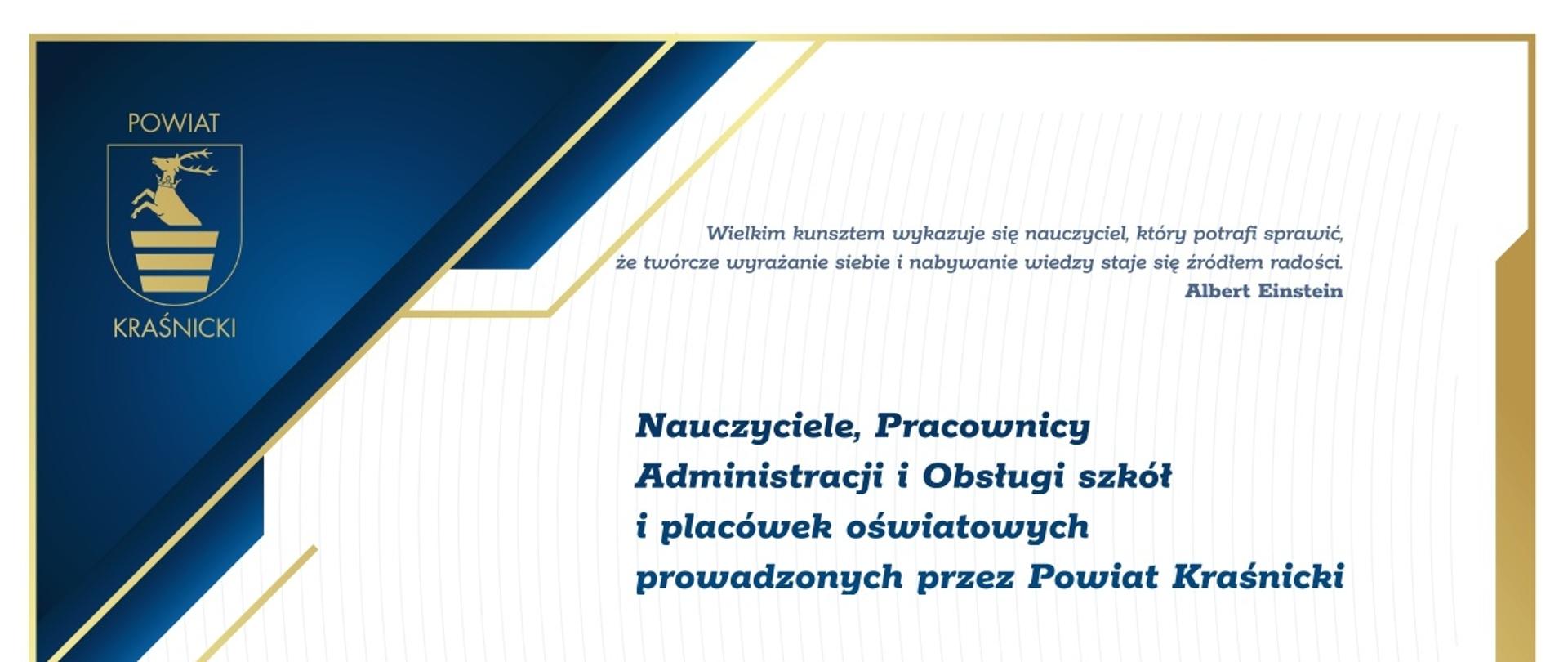 List Starosty Kraśnickiego z okazji Dnia Edukacji Narodowej