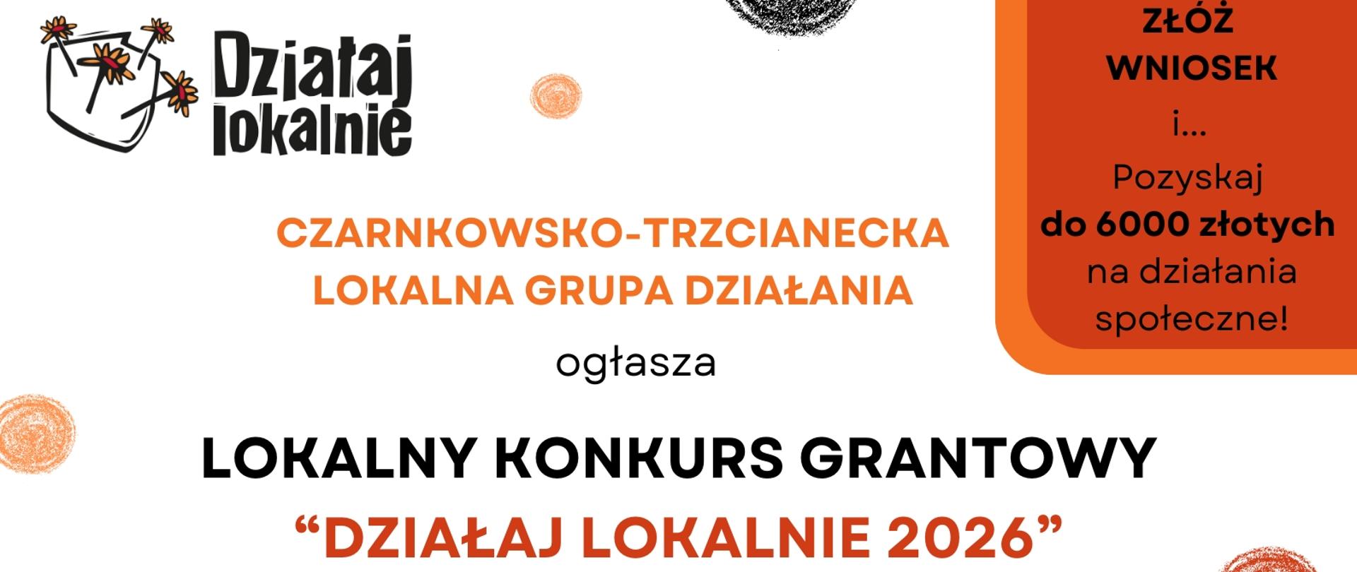 LGD - Lokalny konkurs grantowy "Działaj lokalnie 2026"