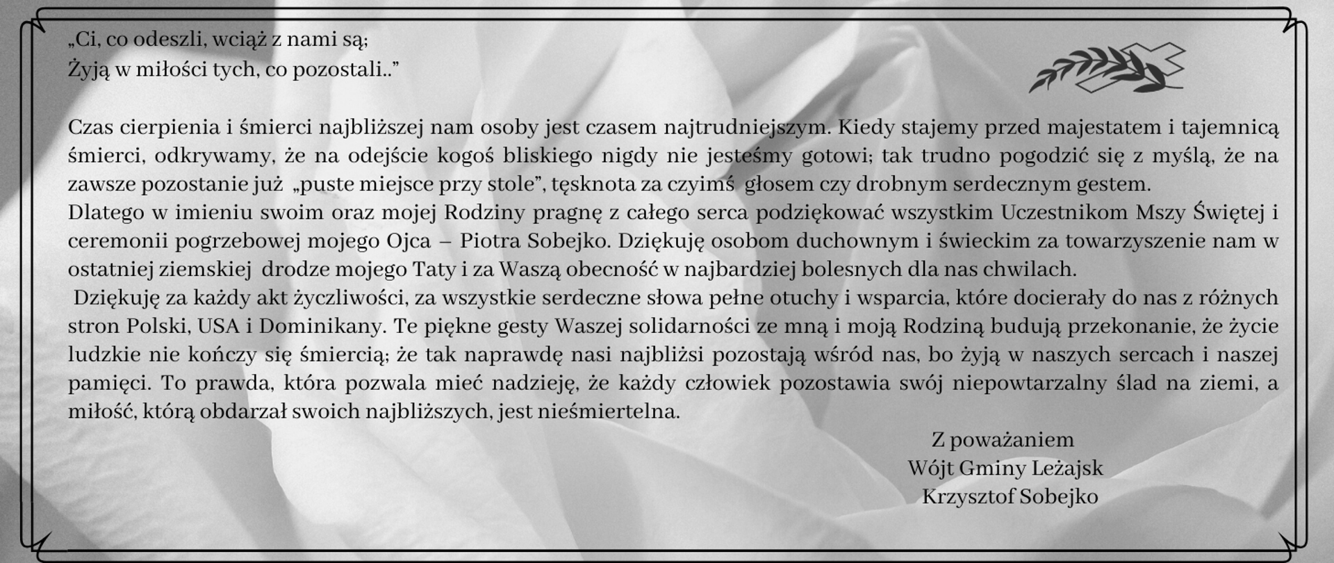 podziekowanie