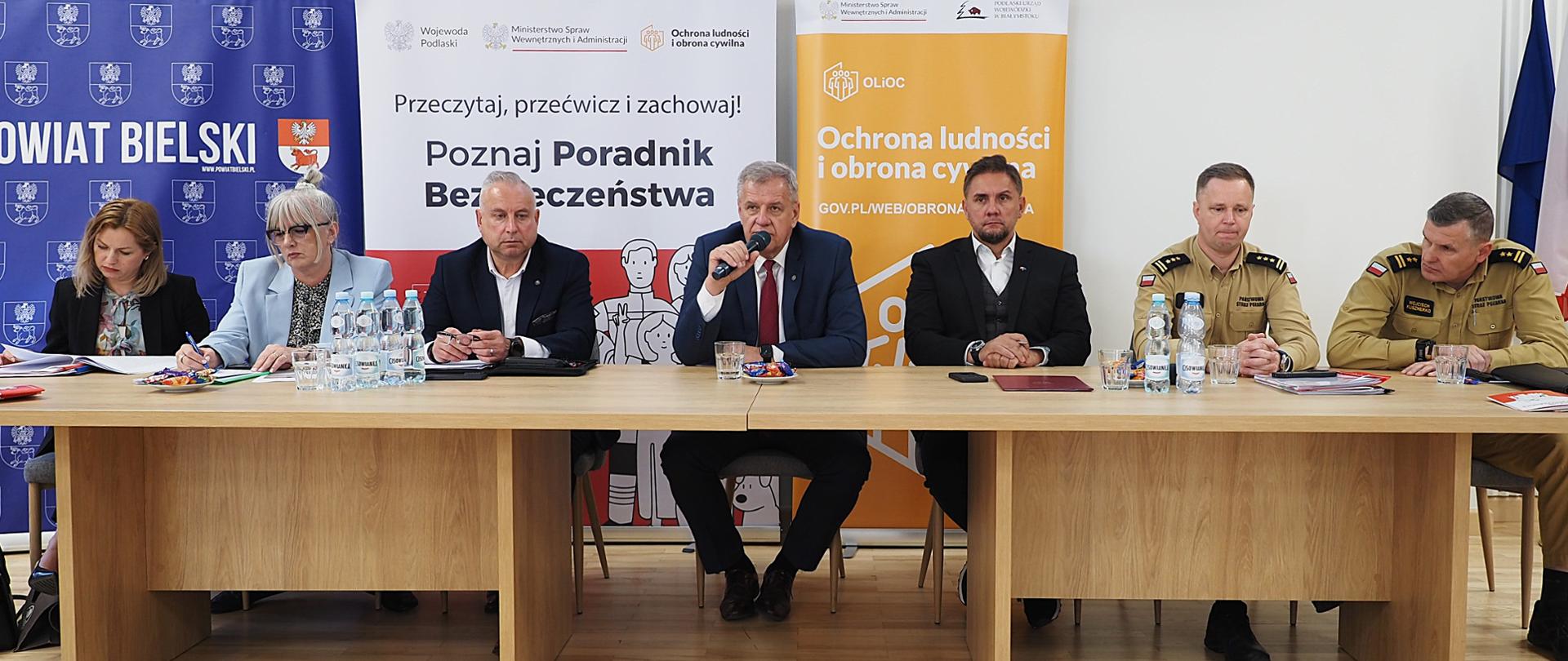 Konferencja poświęcona realizacji „Programu ochrony ludności i obrony cywilnej na lata 2025–2026” na terenie powiatu bielskiego