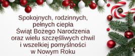 Życzenia świąteczne, zawarte w artykule