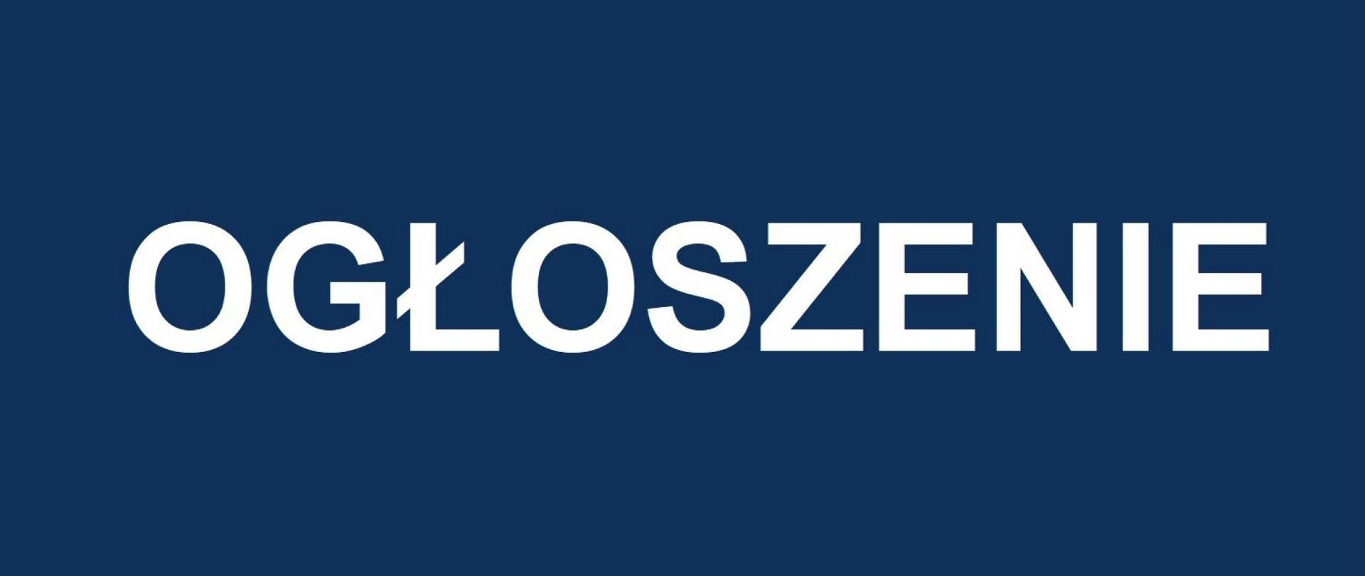 Napis ogłoszenie