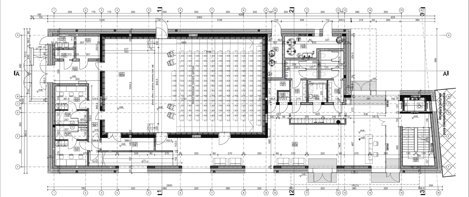 Dobrońskie Centrum Kultury koncepcja parter