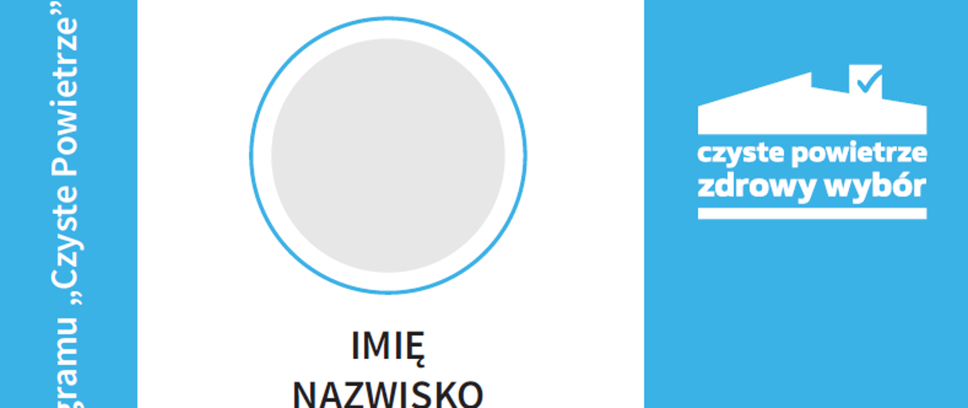 Wzór identyfikatora Operatora mobilnego Programu Priorytetowego Czyste Powietrze - awers