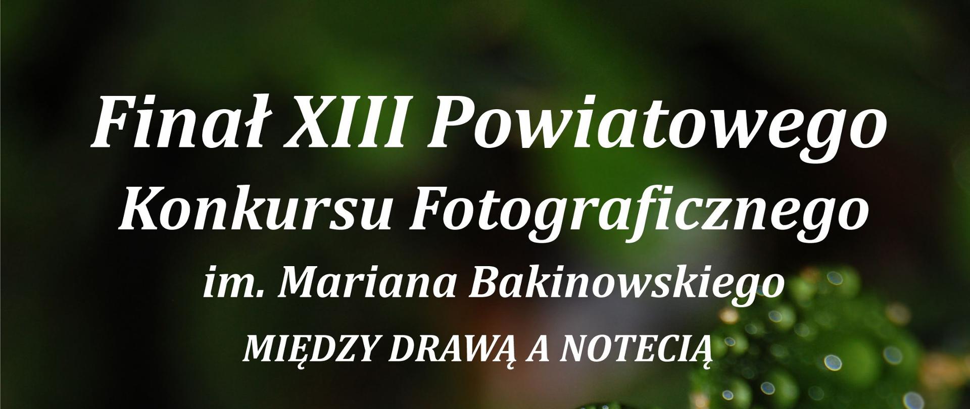 Finał XIII Powiatowego Konkursu Fotograficznego im. Mariana
Bakinowskiego ,,Między Drawą a Notecią,,
18 listopada 2022 r. godz. 18.00 Miejsko-Gminny Ośrodek Kultury w Krzyżu
Wielkopolskim
- wręczenie nagród laureatom konkursu
- wystawa pokonkursowa
Koncert zespołu Trupięgi
wstęp wolny