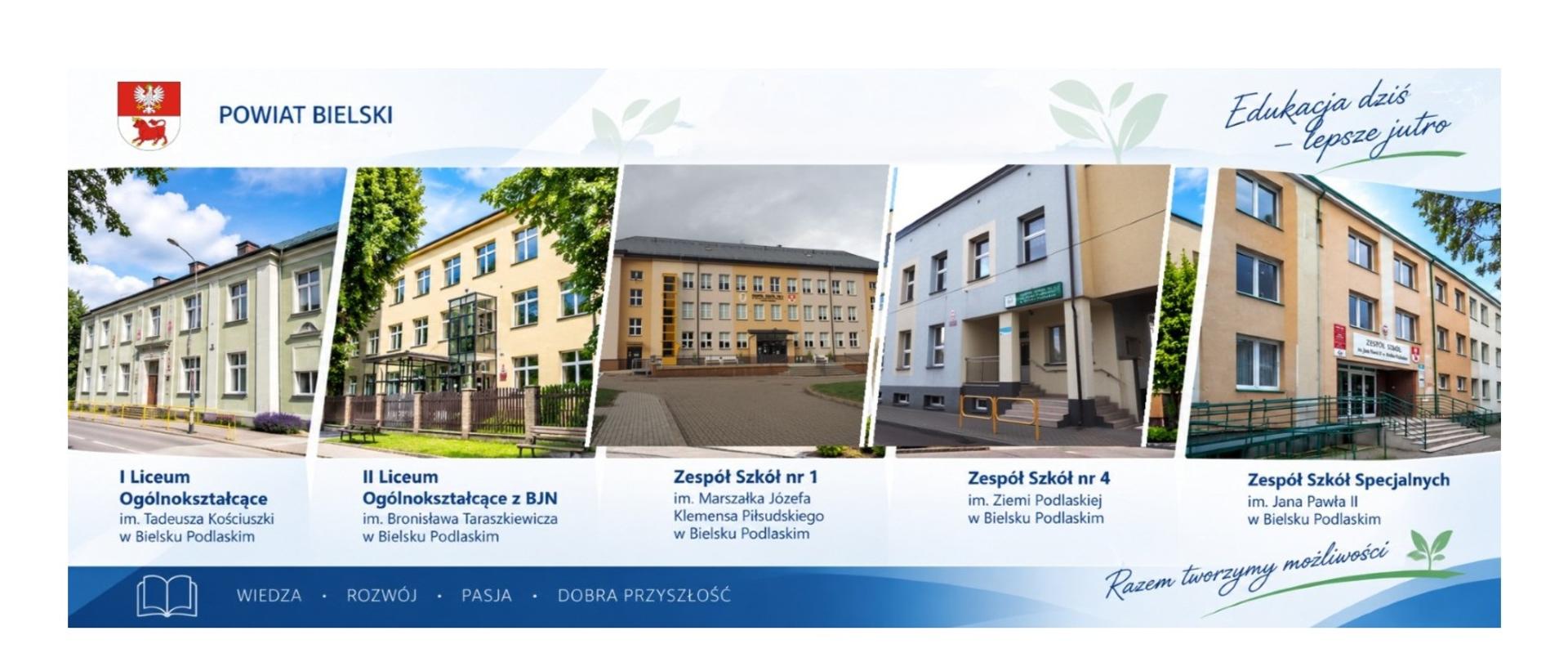 Szkoły prowadzone przez Powiat Bielski