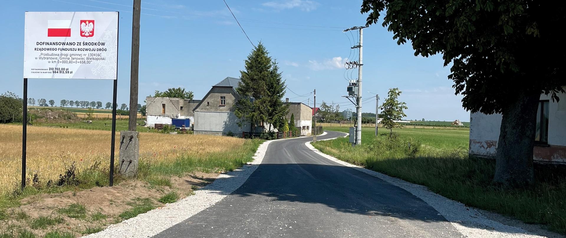 Przebudowa drogi gminnej nr 130416C w Wybranowie, Gmina Janowiec Wielkopolski w km 0+000,00+0+658,00