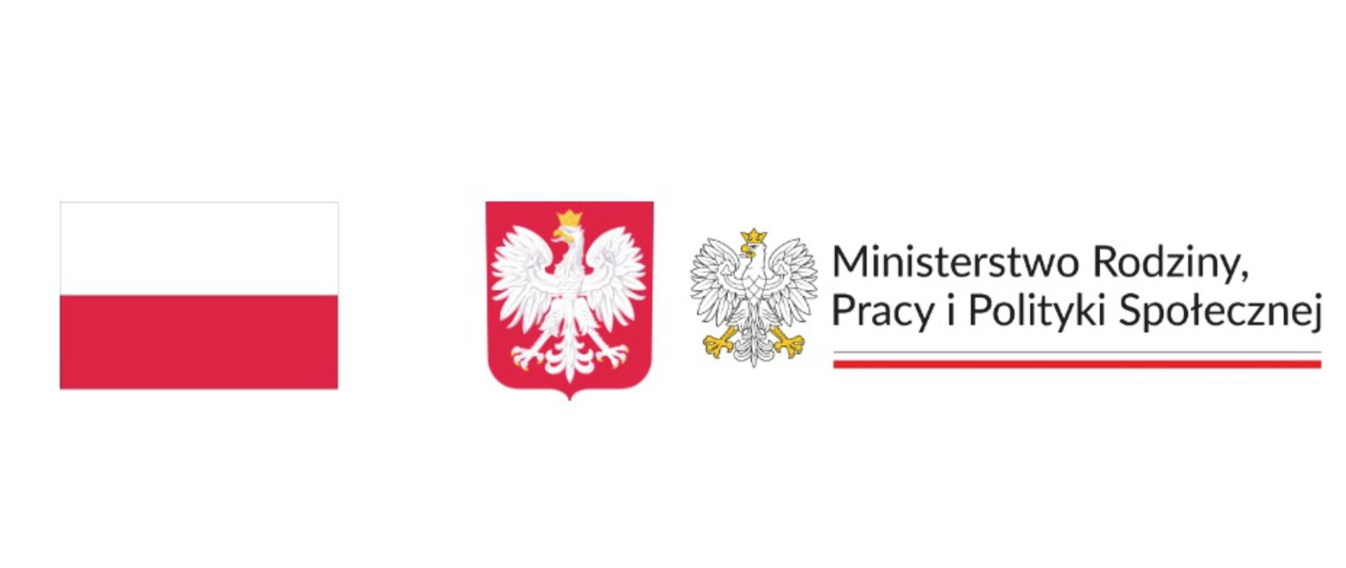 Flaga i Godło Polski, Logotyp Ministerstwa Rodziny, Pracy i Polityki Społecznej