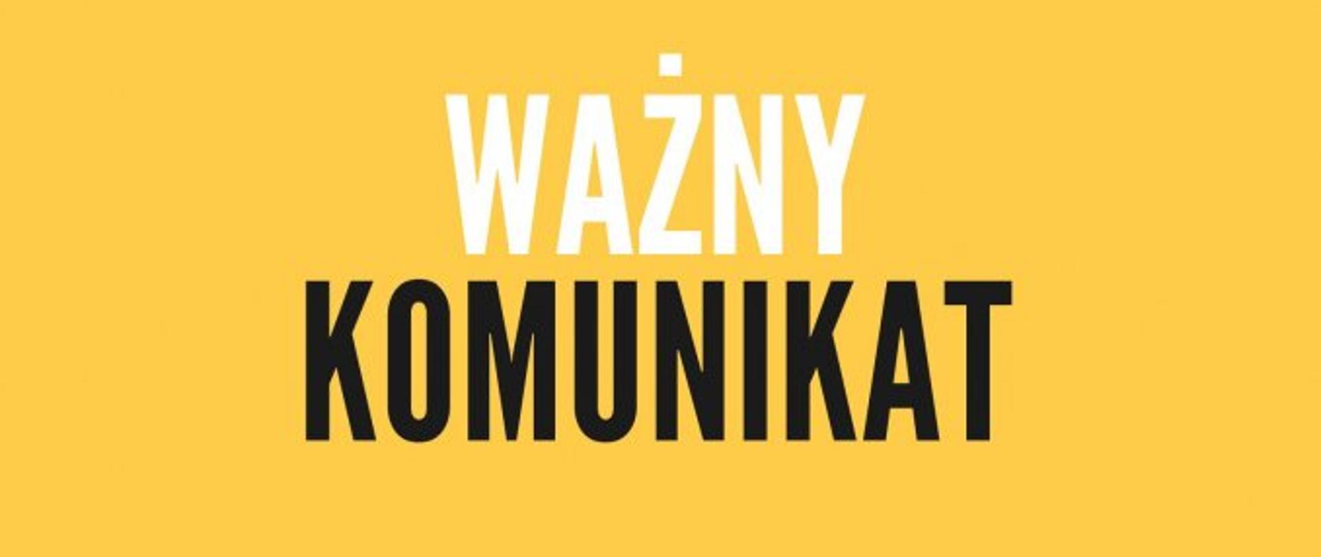 Na zdjęciu widzimy 19 czarnych żarówek oraz jedną białą na żółtym tle z napisem "Ważny Komunikat"